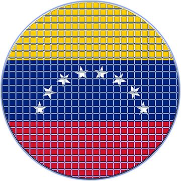 Artwork thumbnail, Venezuela Flag Rounded - Squares Pixel by MoonElite