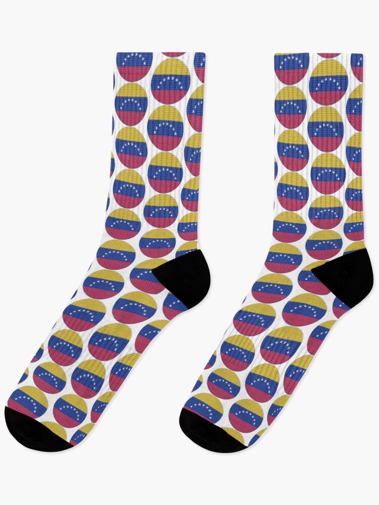 Thumbnail 1 of 5, Socks, Venezuela Flag Rounded - Squares Pixel designed and sold by MoonElite.