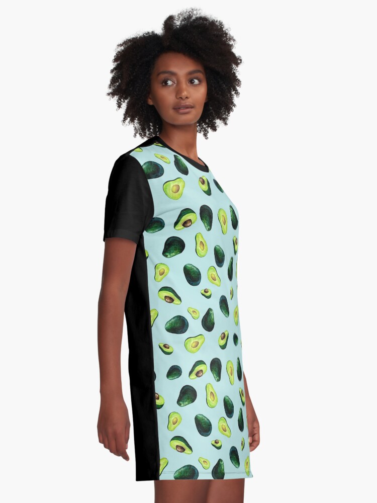 Alternate view of Avocado Pattern Graphic T-Shirt Dress