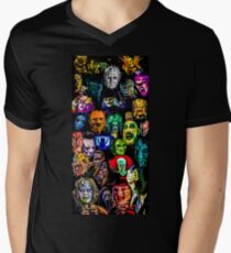Camiseta de cuello en V colección de terror