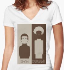 Simon and Garfunkel Women's Fitted V-Neck T-Shirt