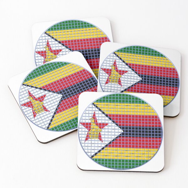 Item preview, Zimbabwe Flag Rounded - Squares Pixel  designed and sold by MoonElite.