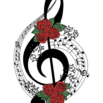 Artwork thumbnail, Musical Note Roses by MyMerch4u