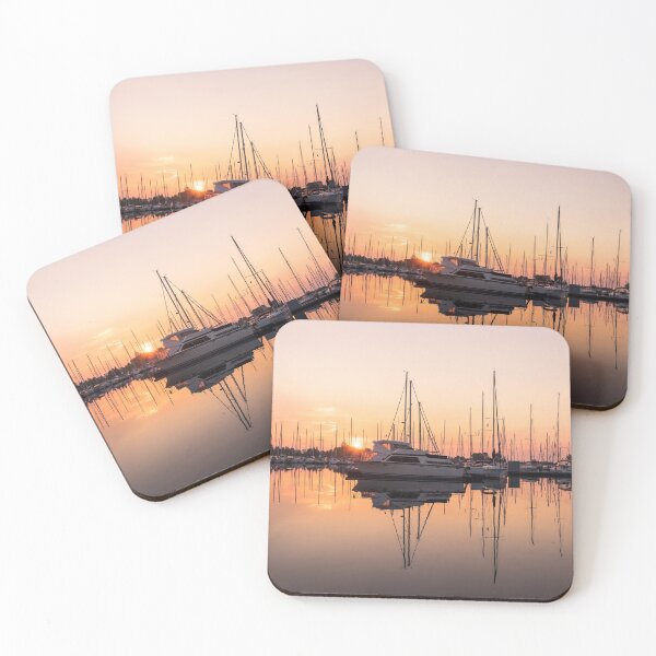 Item preview, Peaceful Symmetry - Catching the Sunrise at the Yacht Club designed and sold by Georgia Mizuleva.