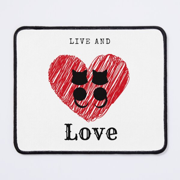 Item preview, Semicolon Cats (Live And Love Heart Sketch A) designed and sold by SimplyMe-Plus.