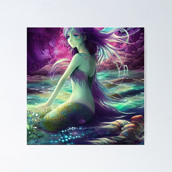 Item preview, Mermaid Sits By The Sea While the Wind Plays in Her Hair designed and sold by Lenkaland.