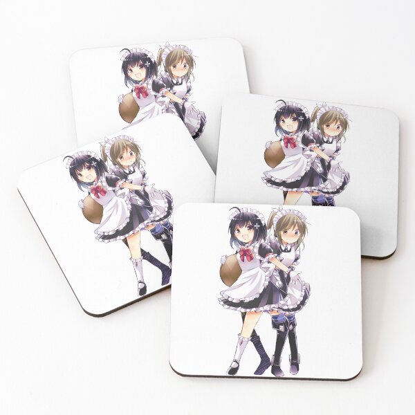 Item preview, Maple and Sally Wearing Maid Outfit Maid Dress Blushing Embarassed | Bofuri: I Don't Want to Get Hurt, so I'll Max Out My Defense | Itai no wa Iya nano de Bougyoryoku ni Kyokufuri Shitai to Omoimasu designed and sold by Risumu.