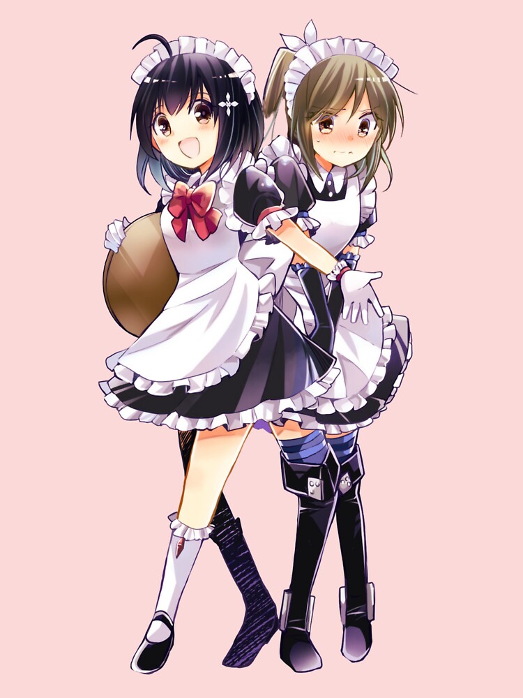 Halt in a maid dress=~