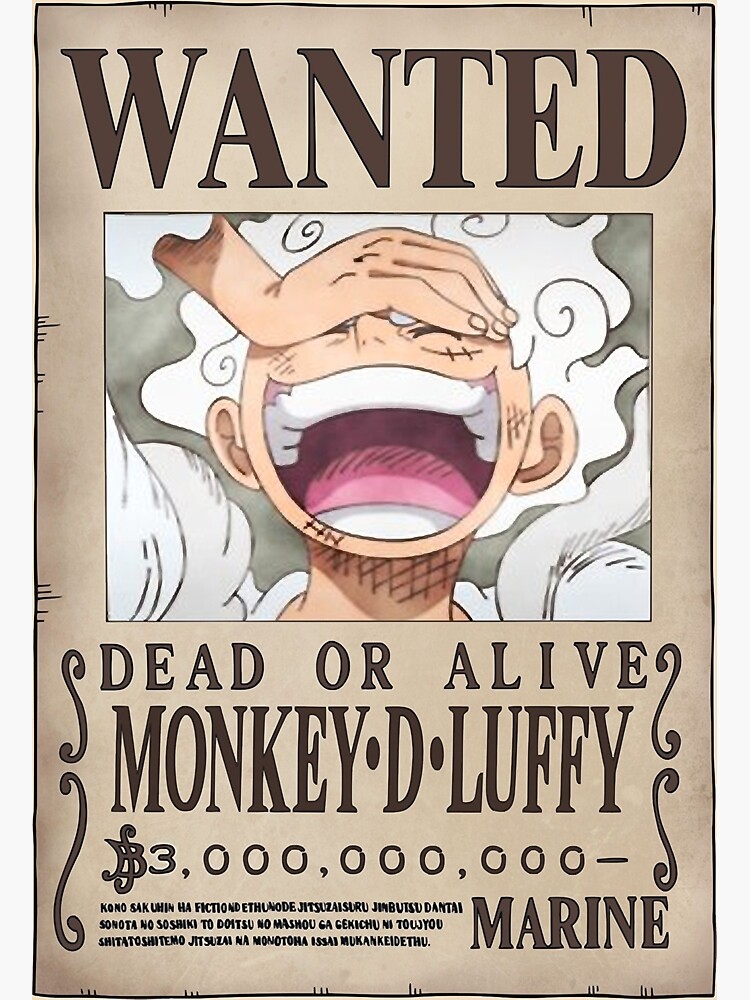 "Luffy Wanted Bounty One Piece" Sticker For Sale By Tranminhthuan19 ...