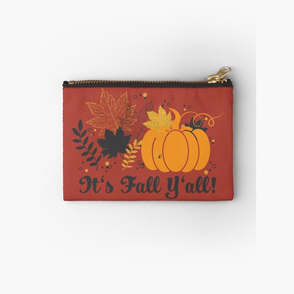 Item preview, It's Fall Y'all Pumpkin and Autumn Leaves designed and sold by HoneyHue.