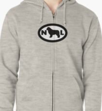 Newfoundland Dog Smybol Zipped Hoodie