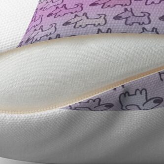 Alternate view of PINK -PURPLE - OMBRE GRADIENT FUN DOGS PATTERN KID FRIENDLY Throw Pillow