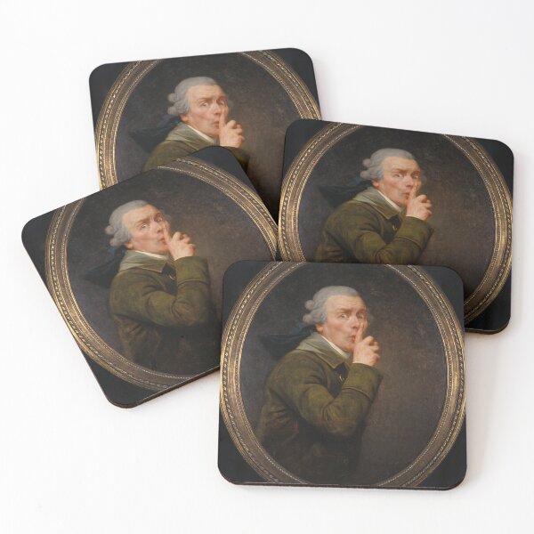 Item preview, The Silence by Joseph Ducreux Vintage Painting designed and sold by semioddfinds.