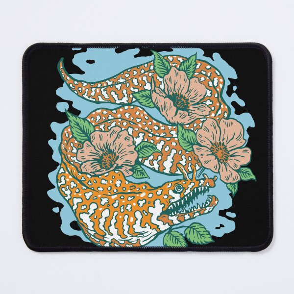 Item preview, Beautiful  Dragon Moray Eel And Flowers designed and sold by OtillieArt.