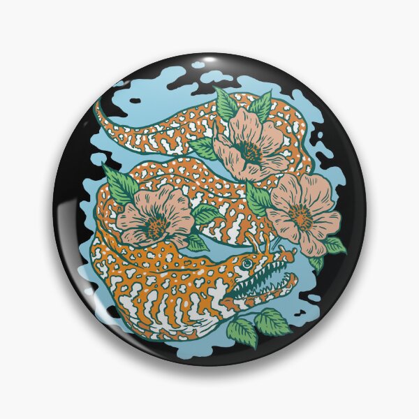 Item preview, Beautiful  Dragon Moray Eel And Flowers designed and sold by OtillieArt.