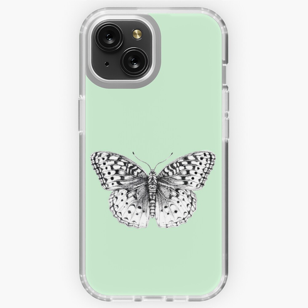 Butterfly Pen and Ink Stippling Illustration Sticker for Sale by