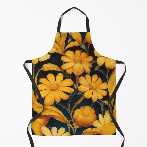 Item preview, Marigold Floral Print designed and sold by ThePurpleMelon.