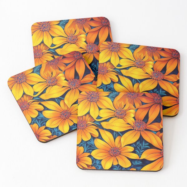 Item preview, Marigold Floral Print designed and sold by ThePurpleMelon.