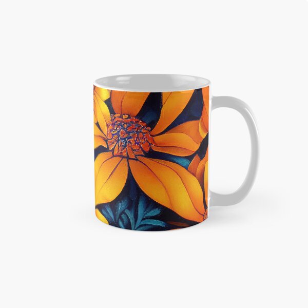 Item preview, Marigold Floral Print designed and sold by ThePurpleMelon.