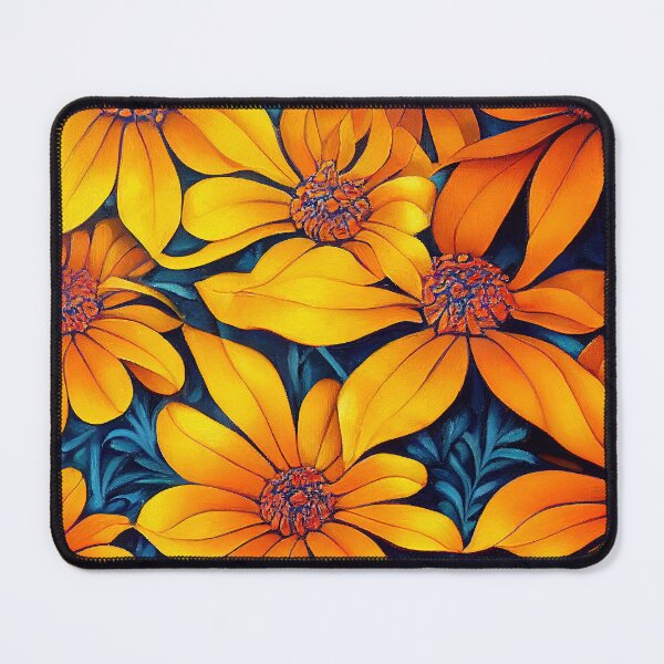 Item preview, Marigold Floral Print designed and sold by ThePurpleMelon.