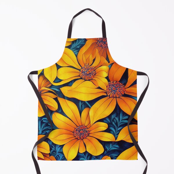 Item preview, Marigold Floral Print designed and sold by ThePurpleMelon.