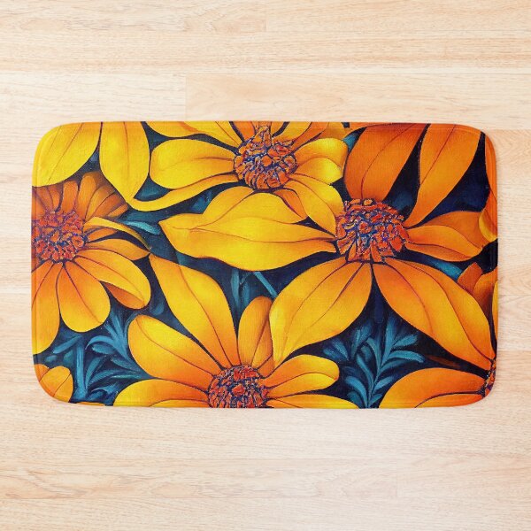 Item preview, Marigold Floral Print designed and sold by ThePurpleMelon.