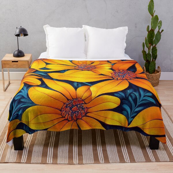 Item preview, Marigold Floral Print designed and sold by ThePurpleMelon.