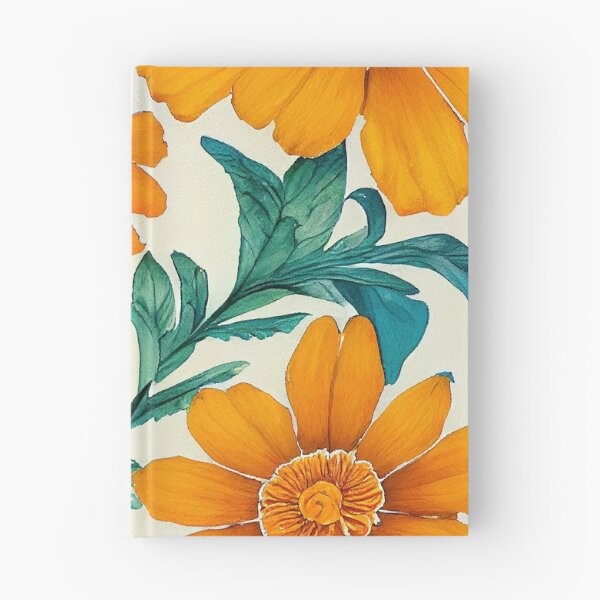 Item preview, Marigold Floral Print designed and sold by ThePurpleMelon.