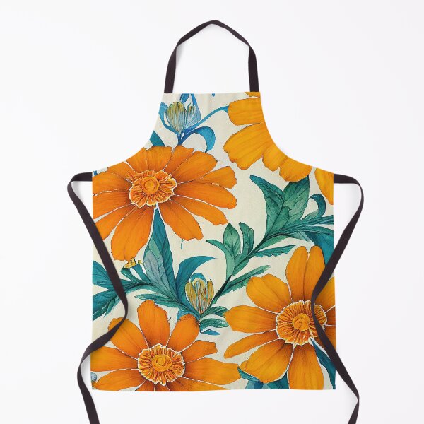 Item preview, Marigold Floral Print designed and sold by ThePurpleMelon.