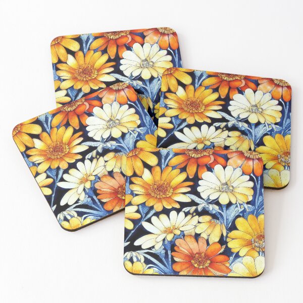 Item preview, Marigold Floral Print designed and sold by ThePurpleMelon.