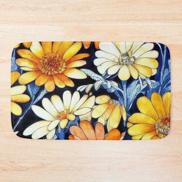 Item preview, Marigold Floral Print designed and sold by ThePurpleMelon.