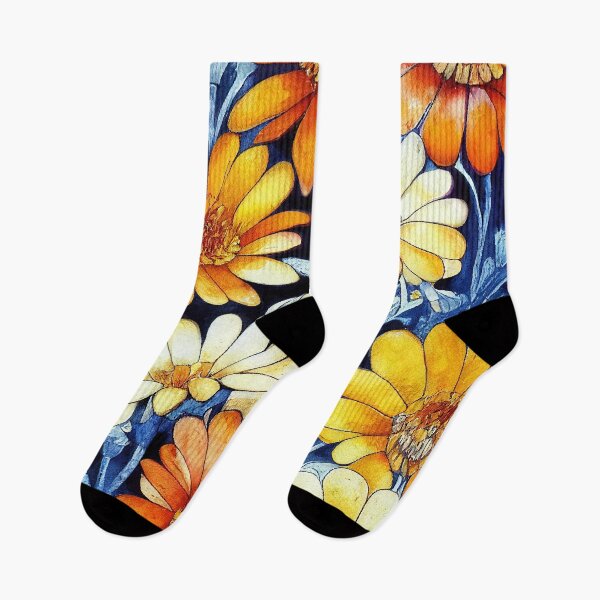 Item preview, Marigold Floral Print designed and sold by ThePurpleMelon.