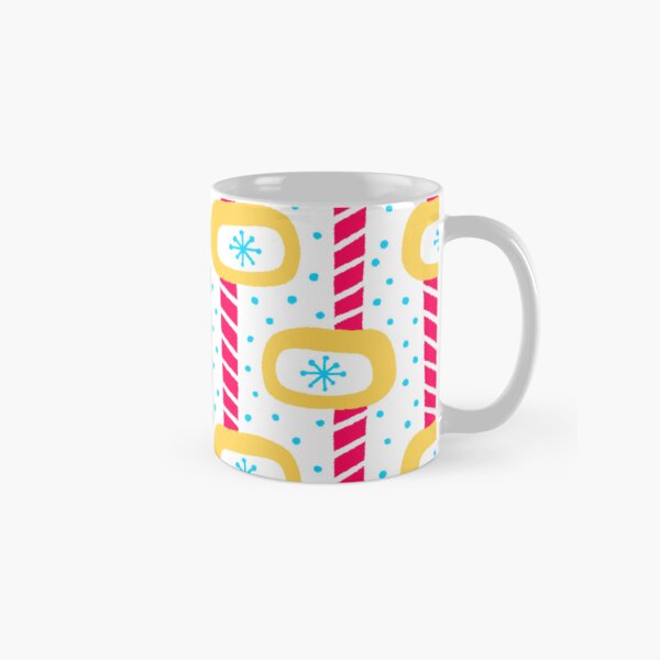 Retro Holiday Christmas Stripes Classic Mug