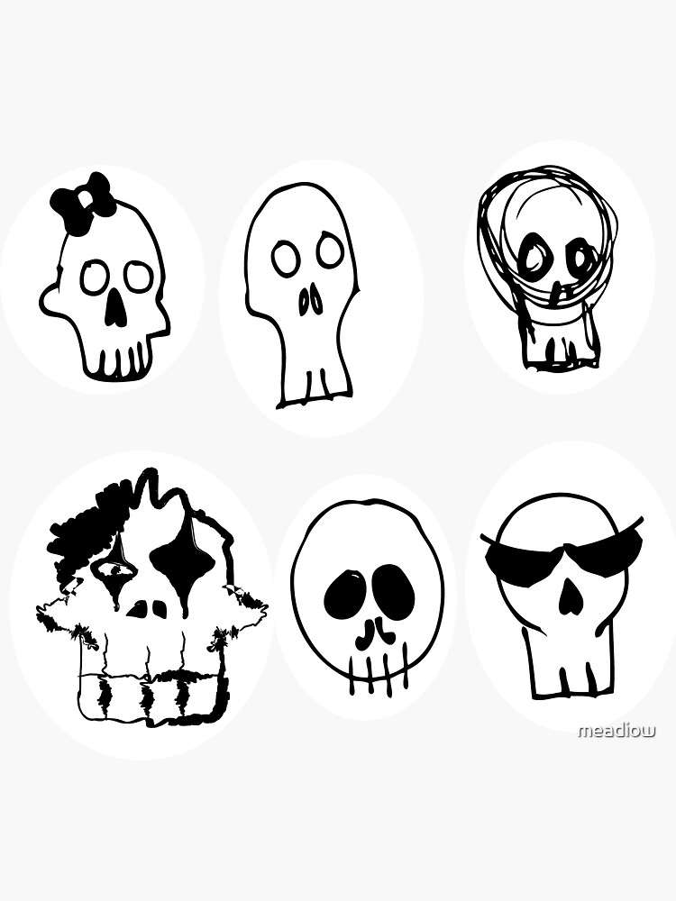 "What in the Skulls" Sticker for Sale by meadiow Redbubble