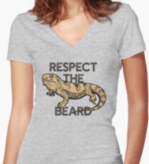 Camiseta entallada de cuello en V Dragon barbudo