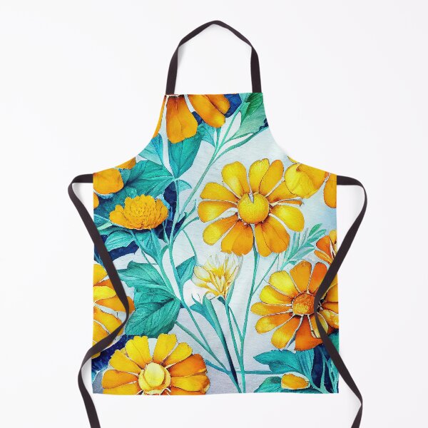 Item preview, Marigold Floral Print designed and sold by ThePurpleMelon.