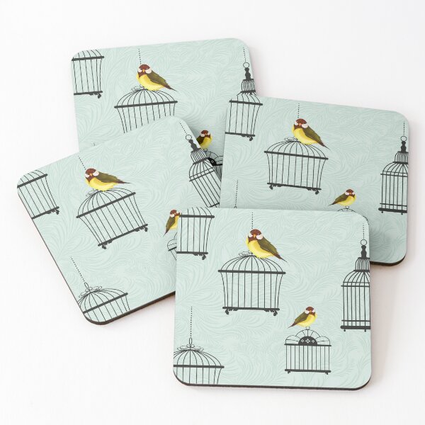 Item preview, Retro Bird Cage Pattern Design designed and sold by semioddfinds.