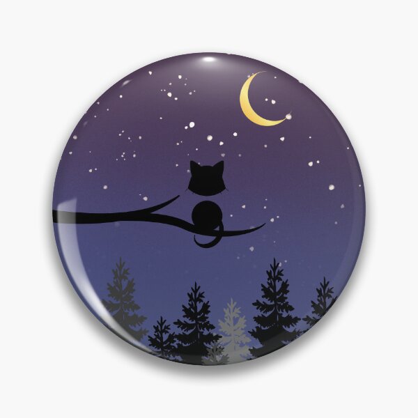 Item preview, Gato punto y coma mirando la luna designed and sold by SimplyMe-Plus.