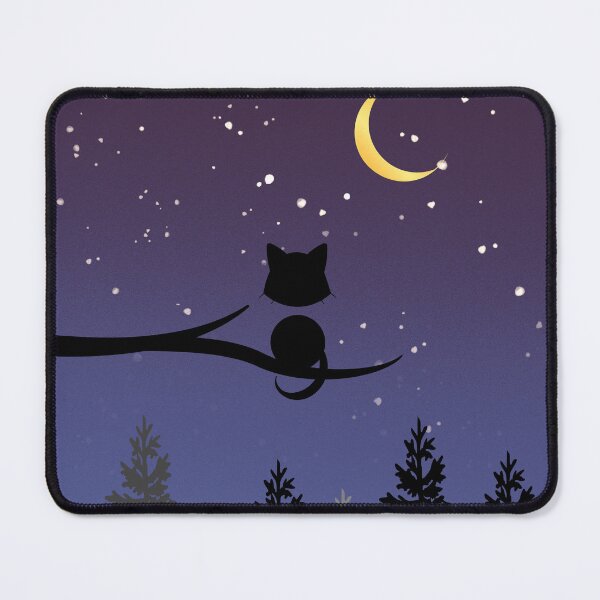 Item preview, Semicolon Cat Watching Moon designed and sold by SimplyMe-Plus.