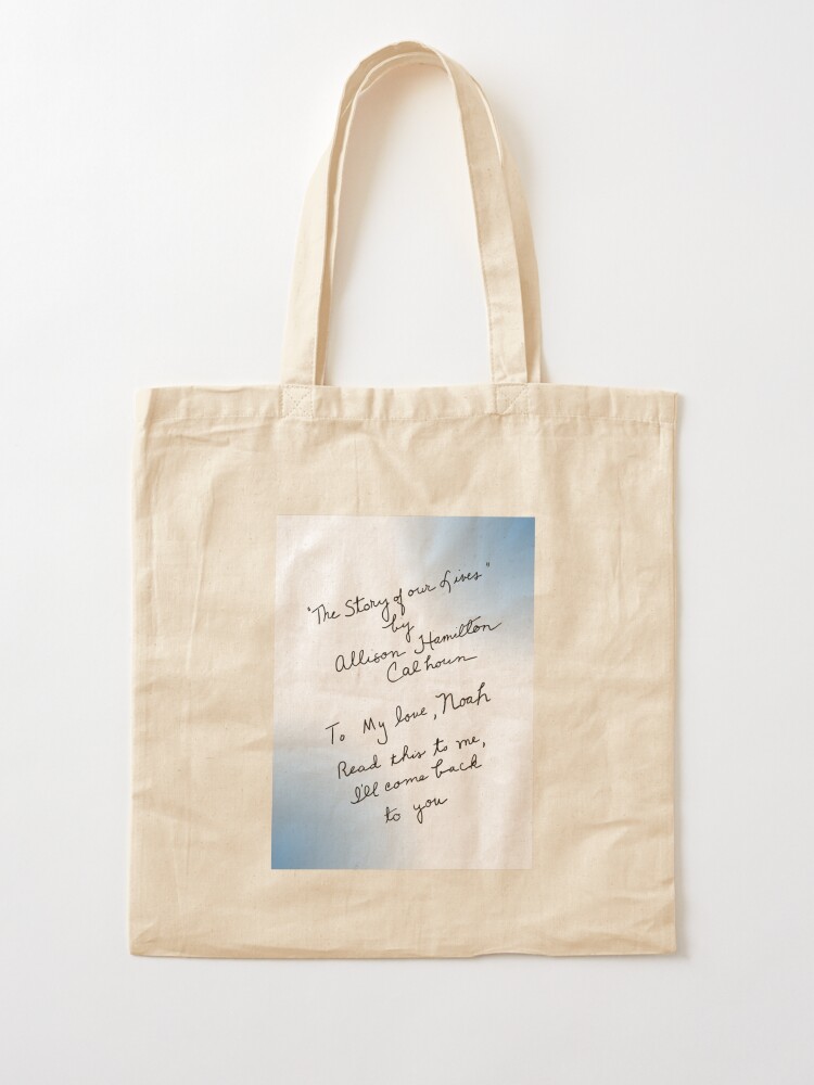 Notebook paper canvas hot sale tote bag