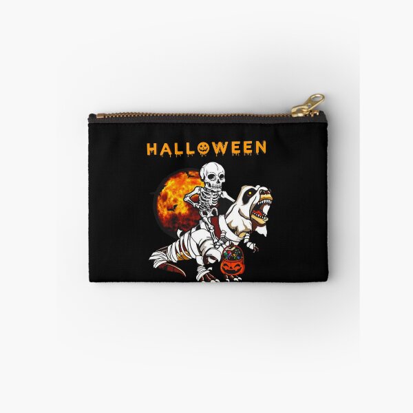 Item preview, skeleton riding dinosaur bones halloween | funny pumpkin  designed and sold by Yobeli.