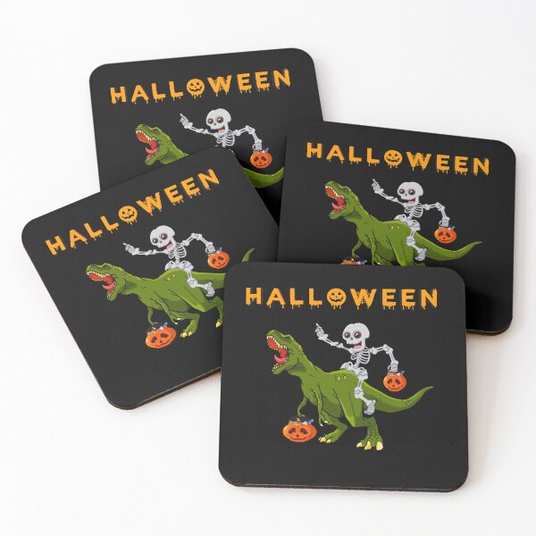 Item preview, Skeleton riding dinosaur bones halloween | funny pumpkin  designed and sold by Yobeli.