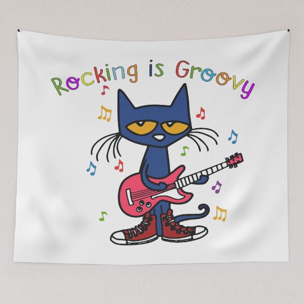 Item preview, Pete the cat rocking in red shoes and pink guitar designed and sold by Walidovicstore.