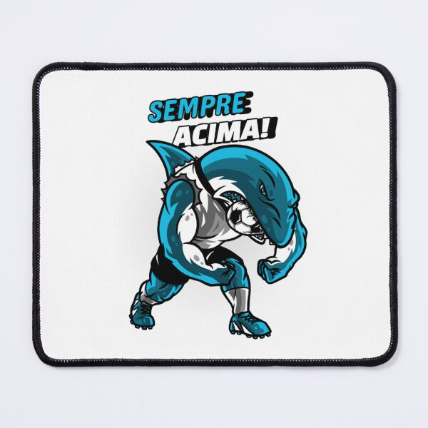 Item preview, a-fierce-shark-mascot-biting-a-soccer-ball- designed and sold by KendraEberh.