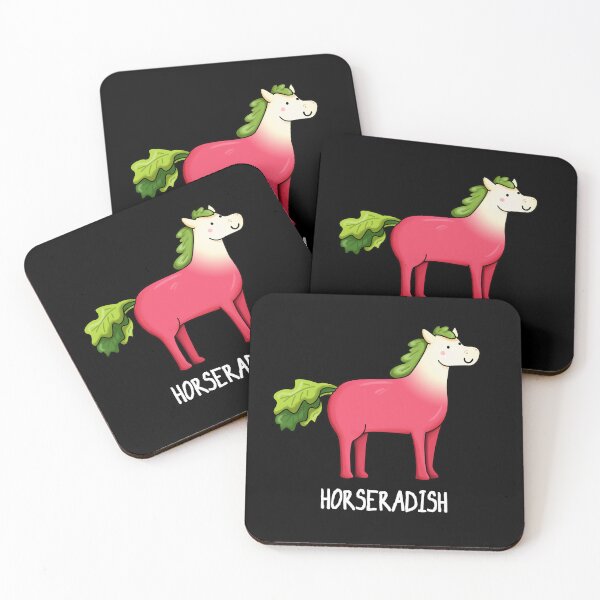 Item preview, Horseradish Funny Horse Puns (Dark BG) designed and sold by punnybone.