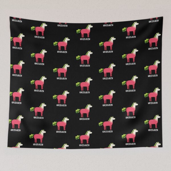 Item preview, Horseradish Funny Horse Puns (Dark BG) designed and sold by punnybone.