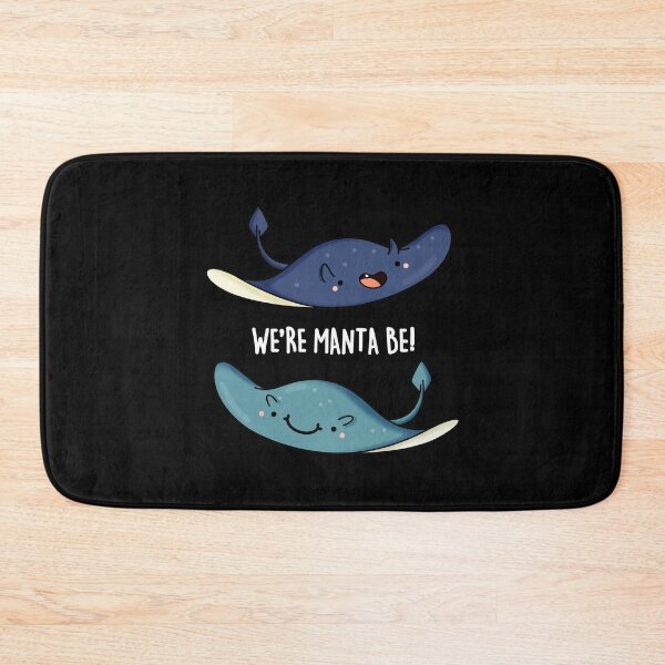 Item preview, We're Manta Be Funny Manta Ray Puns (Dark BG) designed and sold by punnybone.