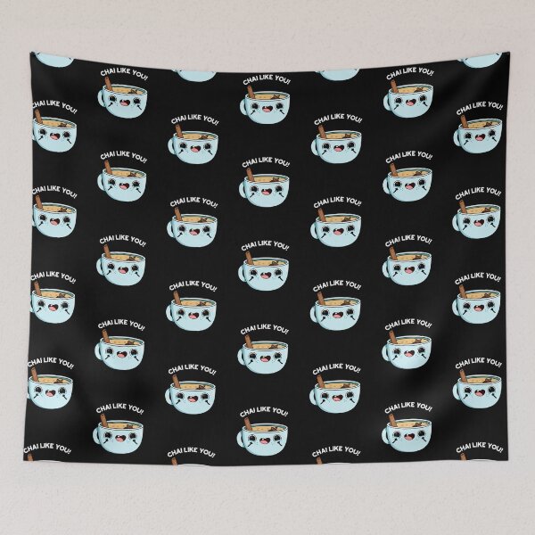 Item preview, Chai Like You Funny Tea Puns (Dark BG) designed and sold by punnybone.