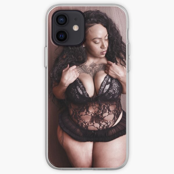 Sexy plus, bbw, thick, plussize, ebony, curvy Black, African American Women Coque souple iPhone