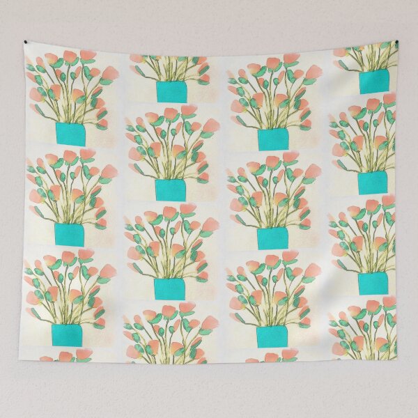 Item preview, Peachy floral arrangements in vase designed and sold by Tonyasartprints.
